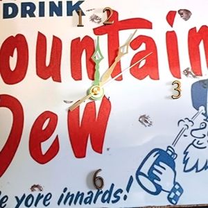 8x12 plaque with clock Bright yellow background